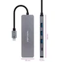 Nanocable Hub USB-C a 3xUSB 3.0 Tipo A + 1xUSB 3.0 Tipo C Aluminio Gris